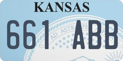 KS license plate 661ABB