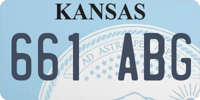 KS license plate 661ABG