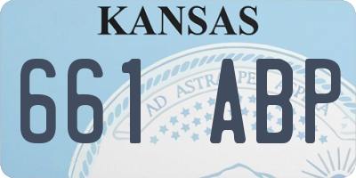 KS license plate 661ABP