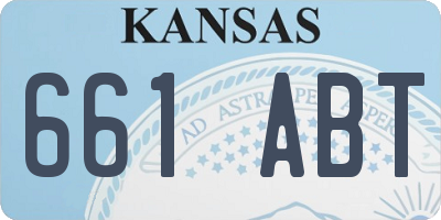 KS license plate 661ABT