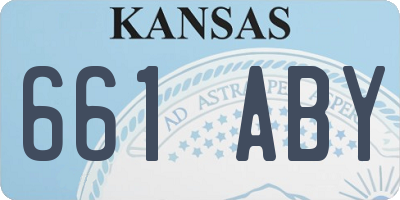 KS license plate 661ABY