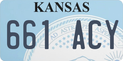 KS license plate 661ACY