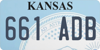 KS license plate 661ADB