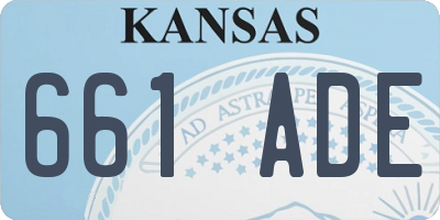 KS license plate 661ADE