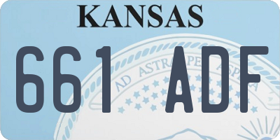 KS license plate 661ADF