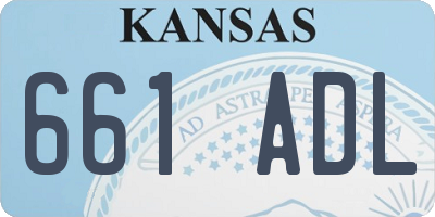 KS license plate 661ADL