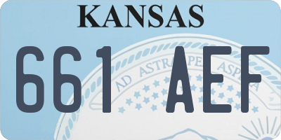 KS license plate 661AEF