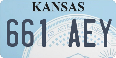 KS license plate 661AEY