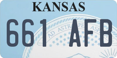 KS license plate 661AFB