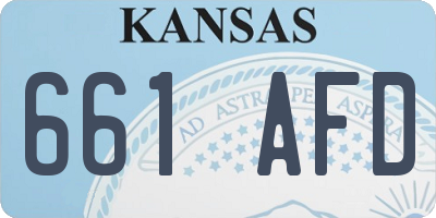 KS license plate 661AFD
