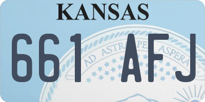 KS license plate 661AFJ