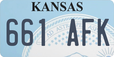 KS license plate 661AFK