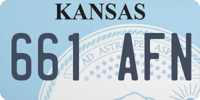 KS license plate 661AFN