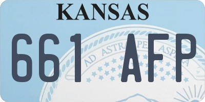 KS license plate 661AFP