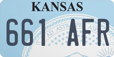 KS license plate 661AFR