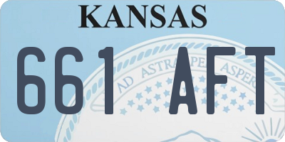 KS license plate 661AFT