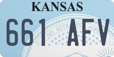 KS license plate 661AFV
