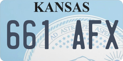 KS license plate 661AFX