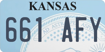 KS license plate 661AFY