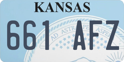 KS license plate 661AFZ
