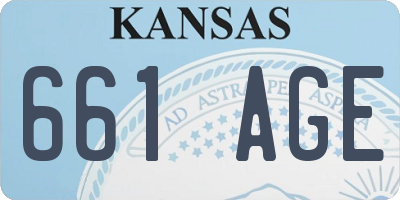 KS license plate 661AGE
