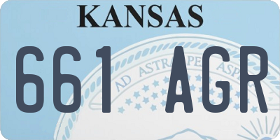 KS license plate 661AGR