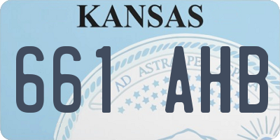 KS license plate 661AHB