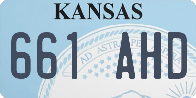 KS license plate 661AHD