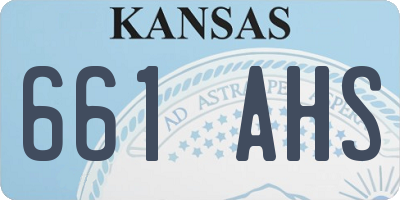 KS license plate 661AHS