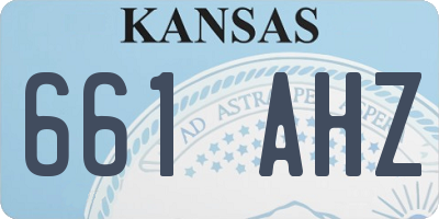 KS license plate 661AHZ