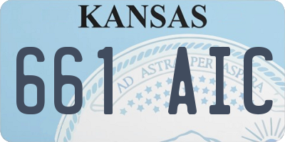 KS license plate 661AIC