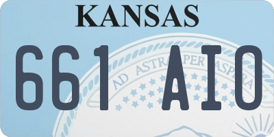KS license plate 661AIO