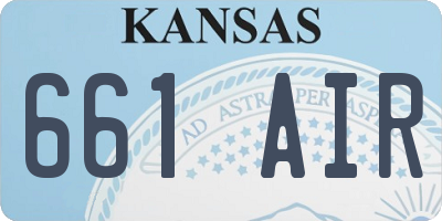 KS license plate 661AIR