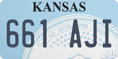 KS license plate 661AJI
