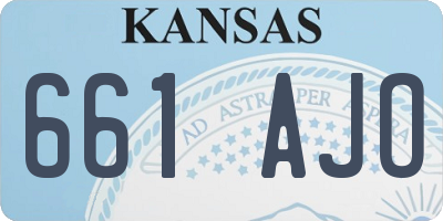 KS license plate 661AJO