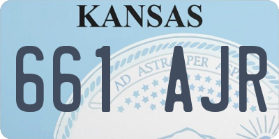 KS license plate 661AJR