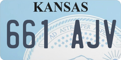 KS license plate 661AJV