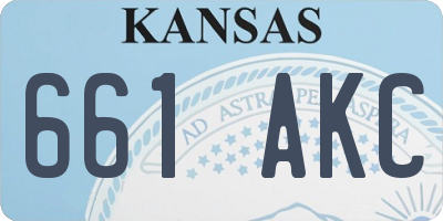 KS license plate 661AKC