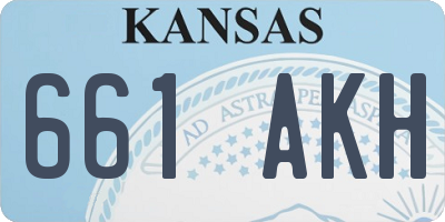 KS license plate 661AKH