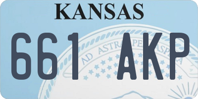 KS license plate 661AKP