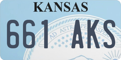 KS license plate 661AKS