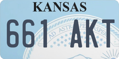 KS license plate 661AKT