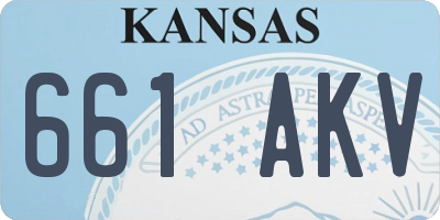 KS license plate 661AKV