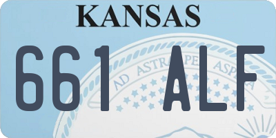 KS license plate 661ALF