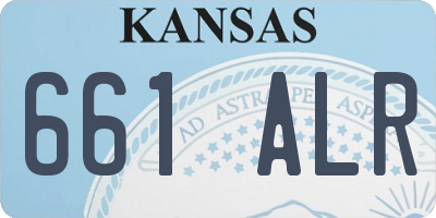 KS license plate 661ALR
