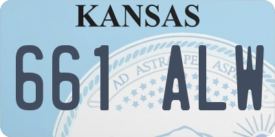 KS license plate 661ALW