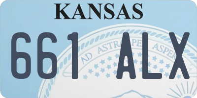 KS license plate 661ALX