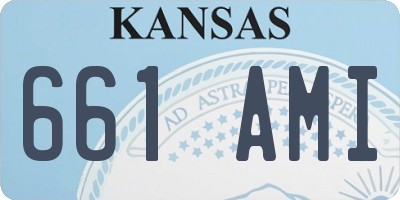 KS license plate 661AMI