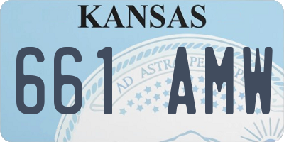 KS license plate 661AMW