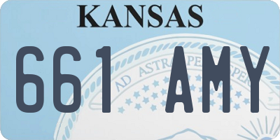KS license plate 661AMY
